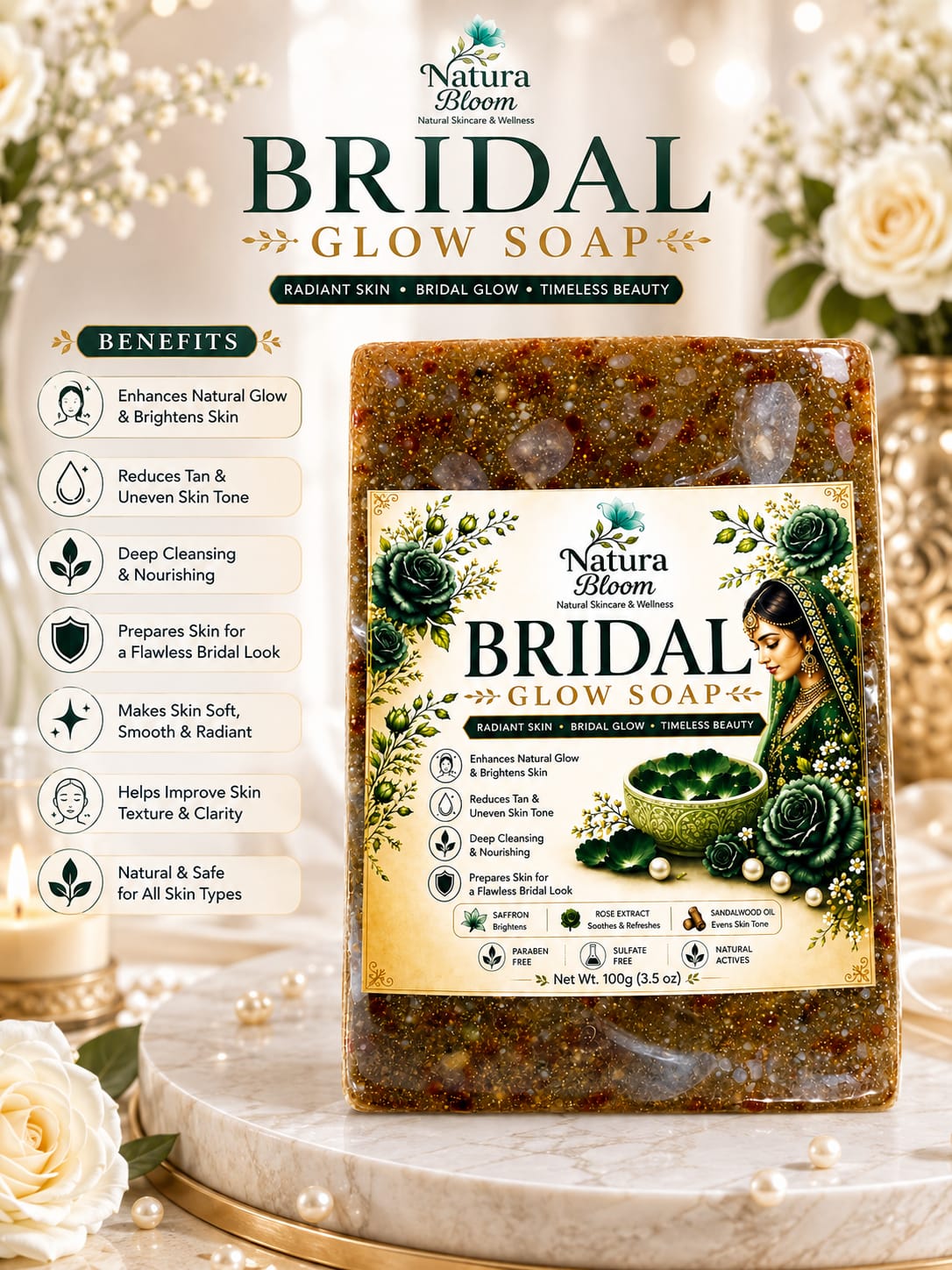 Natura Bloom Bridal Glow Soap 